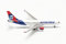 herpa Modellflugzeug Air Serbia Airbus A330-200 – YU-ARB Nikola Tesla Miniatur im Maßstab 1:500, Modellbau, Flugzeugmodell für Sammler, Miniatur Deko, Flugzeug ohne Standfuß aus Metall