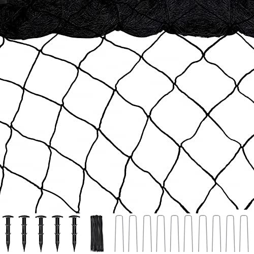 Vogelnetz mit 6,1 cm quadratischem Netz, Nylon-Gartennetz für Geflügel, Hühnerstall, Dach von Vögeln, Eichhörnchen, für Voliere, Schädlinge, Hirschzaun, Obstbaum, 25 x 15 m