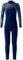 iEFiEL Mädchen Pachwork Gymnastikanzug Ganzkörper Overall Turnanzug Glitzer Tanzanzug mit Strass Leotard Langarm Tanzbody Navy blau 110-116
