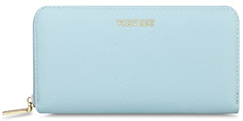 Frentree® Damen Portemonnaie mit vielen Fächern, Klassische große Geldbörse mit Handyfach und RFID-Schutz, inkl. Geschenkverpackung