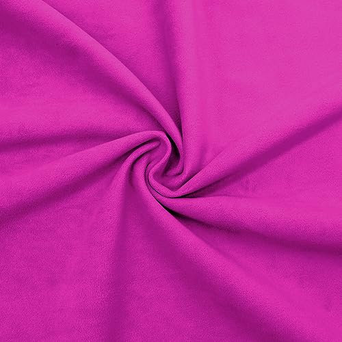 DESHOME Ebe 5 mètres - Tissu au mètre velours hydrofuge, tissu au mètre velours résistant pour tapisserie d'ameublement canapé coussins chaise ameublement Fuchsia