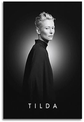 VZRSQZK Poster mit Schauspielerin Tilda Swinton, dekoratives Gemälde, Leinwand, Wandposter und Kunstdruck, modernes Familienschlafzimmer-Dekor-Poster, 50 x 75 cm