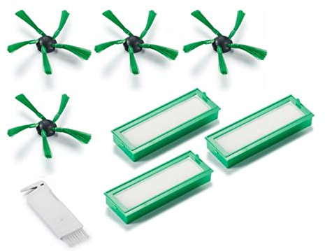 AANAN 8pcs Filterseitenbürsten Reinigungbürste kompatibel mit Vorwerk Kobold VR 200 VR 300 Ersatzteile kompatibel mit Vorwerk Kobold Staubsaugerbürste