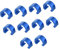 A ABSOPRO Bike Brake Cable Clip Clamp Aluminium Alloy Blue (Set of 10)
