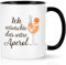 Joymaking Kaffeetasse mit Spruch - Ich wünschte das wäre Aperol - Tasse Aperol Geschenk für Frauen Freund Kollegin, 310ml Schwarz