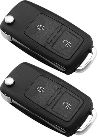 OTOTEC Klappschlüsselgehäuse mit 2 Tasten, kompatibel mit Volkswagen Transporter T4 Multivan AH, Autoschlüssel, Fernbedienung, Klappschlüssel, Ersatzteil, 2 Stück
