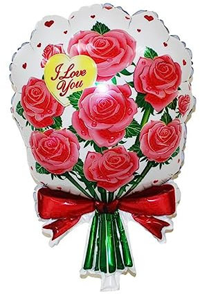 KOMBIUDA palloncini Rose Palloncino fiori mazzo rosso
