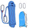 LZ.MZXU Kletterseil 20M 10mm Seil Kletterseil Outdoor Sicherheitsseil Rettungsseil Fallschirm-Seil Nylon Seil mit 2 karabiner für Camping Bergsteigen Outdoor Abenteuer Feuerleiter (Blau)