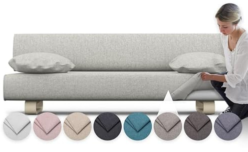 comfortly Allerum Schlafsofa Ersatzbezug, Sofabezug, strapazierfähiger Bezug, Haustier- und fleckenbeständiger, langlebiger Nanotechnologie-Stoff, leicht zu reinigen und auszutauschen (Grau Farbe)
