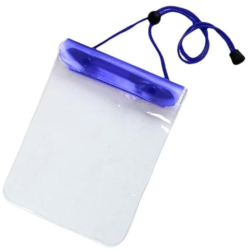 Pochette étanche, Poche sèche, Poche étanche pour téléphone/Argent/Carte/clés, idéale pour la Natation,la Plage,Les Sorties en Bateau,Le Ski, etc.(Bleu)