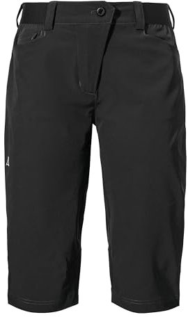 Schöffel Damen Capri Pants Style Keitele WMS, schnell trocknende Radhose mit 4-Wege-Stretch, Dreiviertel Hose mit radspezifischer Passform und elastischem Bund, black, 40