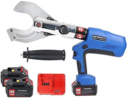 200KN Electric Ratchet Cable Cutter with LED Display/Battery, Hydraulic Cable Cutter Wire Cutter Φ70mm for Al and Armored Cu/Al Cable