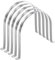 sourcing map Lot de 5 colliers de serrage de 200 mm, colliers de serrage M200 en forme de U, sangle de tuyau rigide en acier inoxydable, support en forme de U avec deux trous pour tuyau, tuyau, fil de