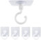 EASYKEENECOM Klebehaken Extra Stark, 5 Stück Haken Selbstklebend, Transparent, Wandhaken Selbstklebend, Haken Ohne Bohren, Klebehaken Decke für Bad, Küche, Büro, Schlafzimmer