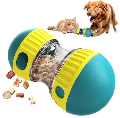 mymai Intelligenzspielzeug für Hunde, Futterball für Hundes mit Verstellbarer Futterausgabe, interaktiver Snackball hundeball Leckerli Ball für welpen, langsamer Fresser (Seegrün)