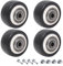 4 Stück Ersatzrollen Trolley, 50 x 23 mm Kofferrollen Ersatz, Gummiräder für Trolley, Koffer für Kofferraum Schubkarre