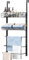 SWTYMIKI Over Door Towel Rack - 5 Tier Towel Storage Rack Wall Mounted with Metal Shelf, Over Door Towel Rail, Space-Saving Bathroom Towel Storage, Multi-Functional Bathroom Accessories, Black