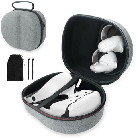 Carrying Case for Oculus Quest 2/Quest 3, Hard Travel Case All-in-One Storage Meta Quest 2 Headset and More Accessories, Portable Hard Carrying Case with Cable Ties/Pouch