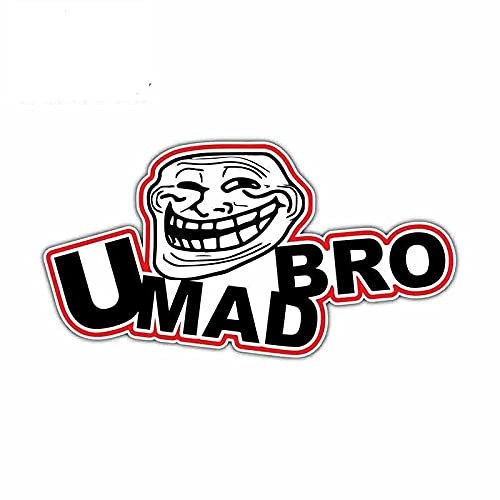 13 cm x 6,9 cm für Sie Mad Bro Internet Troll Gesicht Trolling Auto Aufkleber Auto