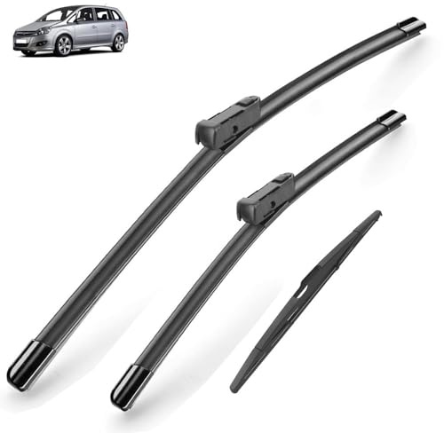 Vorne und Hinten Wischer Set Für Vauxhall Opel Zafira B 2005-2011 2006 beschichtet scheibenwischer klinge 28 + 22 + 14(Right hand drive)