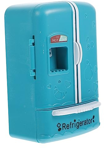 Miniaturkühlschrank für Puppenhaus, Realistisches Modell aus ABS, Blau | Leicht und Tragbar, für Minihäuser und Foto Props, Kompaktes Spielzeug für Kreative Gestaltung
