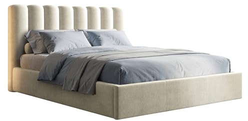 Mirjan24 Polsterbett Fynro mit Bettkasten, modernes Doppelbett inkl. Lattenrost, Elegantes Bett mit gepolstertes Kopfteil, Verschiedene Größen (Margo 227.03, 160 x 200 cm)