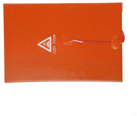 Silicone Heater Pad for, 200x300mm Heated Bed Mat with Backing, 220V 750W High Rubber Warmer for DIY Printing Accessories