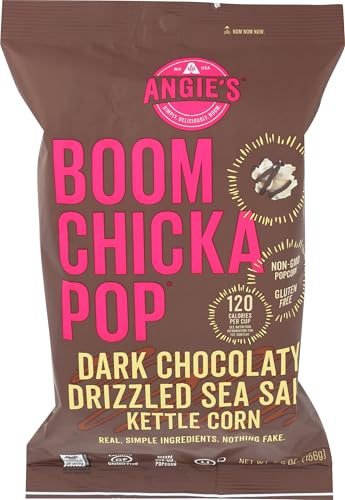 ANGIES BOOMCHICKAPOP Dark Chocolaty Drizzled Sea Salt Kettle Corn, 5.5 oz