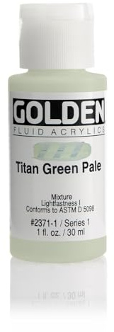 Golden Fluid Acrylic, 1 Ounce Bottle, Titan Green Pale (2371-1)