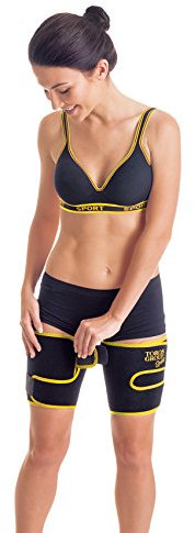 TOROS GROUP MANUFACTURE Fasce dimagranti coscia neoprene cinture Hamstring corsetto sudorazione Fitness Sport per perdita di peso Effetto Sauna gambe perfette Large