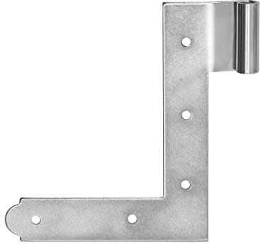 Pollmann®Baubeschläge 2294200 Fenster-Winkelband Rheinische Form 120 x 90 mm, hell verzinkt, 2 Paar