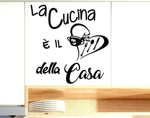 Adesivi Murali frasi Cucina la cucina è il cuore della casa scritte italiano wall stickers kitchen decorazione casa da parete cucina adesivo muro cucina citazioni decorazioni da muro Stickerdesign