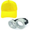 4sold Goggles Brille Brille Gläser Augen Tolles Kostüm das du brauchst Lustige Cartoon-Figur mit Brillenaugen Für Halloween und Karnevalskostümpartys Gelbe Figur (Cap & Goggle Set Nr 1)