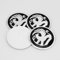 Gabriel Vauxhall Schwarz Chrom 3D Emblem Rad HUB Center Cap Aufkleber Abzeichen Radverkleidung 56,5 MM Kuppel 4er-Set (schwarz)