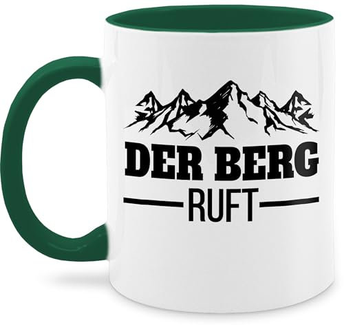 Tasse Tassen 325ml - Statement Sprüche - Der Berg ruft I Wandern Geschenk Bergsteiger I Bergliebhaber - 325 ml - Dunkelgrün - spruchtasse sarkasmus berge kaffetassen spruchtassen spruch bergen