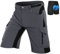Vzteek Herren MTB Hose Fahrradhose mit Gepolstert, Schnelltrocknende MTB Shorts Mountainbike Hose Herren(Grau,3XL)