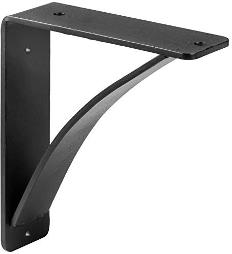 VEVOR Regalträger 8 x 9 x 2,5 Zoll, Schwerlastkonsole 2 STK. Schwarz, Regalwinkel Regalhalter Winkelträger Konsole Schwerlast, Tragfähigkeit 204 kg 450 lbs, mit Schrauben Shelf Bracket Wandhalter