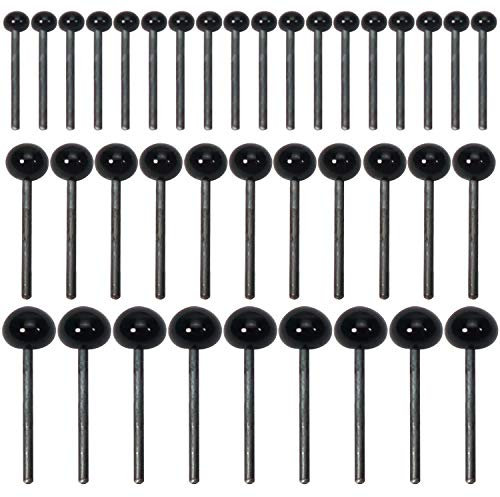 TOAOB 150 Stück Glas Puppenaugen Schwarz Gemischte Größe 2 mm 3 mm 4 mm Bastel Augen für Puppe Marionette