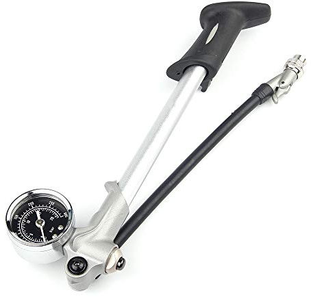 JTRHD Bicycle Air Pump Bicycle Pump Mountain High Pressure Portable Tire Inflator Easy Pumping (Color : Silver, Size : 255mm)