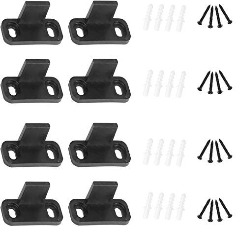 AWOCAN Lot de 8 guides de sol pour porte de grange coulissante - Ajustable - Fixation au sol - Pour porte de placard