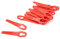 vhbw 20x Ersatz-Messer kompatibel mit Einhell BG-Art 18 Li Rasentrimmer - Ersatzklinge Rot, Kunststoff