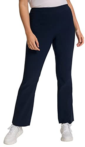 Ulla Popken Damen Bengalinhose Klassische Bengalin Hose, schwarz, 25