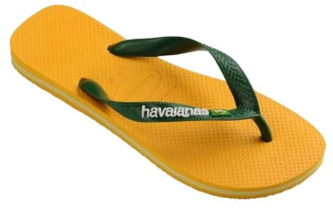 Havaianas Brasil Logo Unisex Adults FlipFlop Pop Yellow 6.5/7 UK