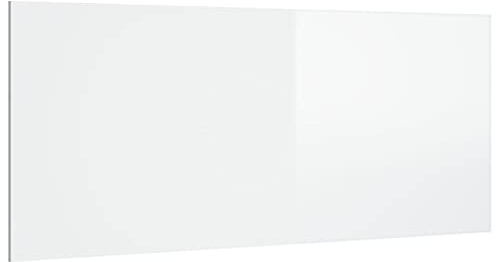 vidaXL Kopfteil Wand Bettkopfteil Betthaupt für Bett Doppelbett Schlafzimmerbett Schlafzimmermöbel Hochglanz-Weiß 200x1,5x80cm Holzwerkstoff