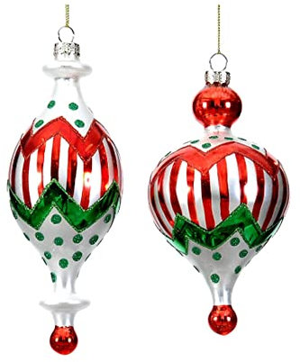 VETUR Weihnachtskugel Glastropfen Christbaumkugel 2 Varianten 20cm 1