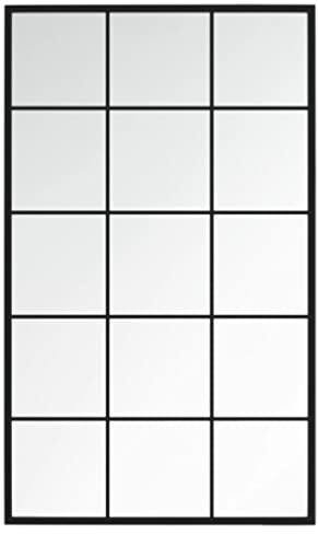 vidaXL Wall Mirror Black 100x60 cm Metal