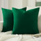 Topfinel Kissenbezug 45x45 cm dunkle grün 2er Set Kissenbezüge Kissenhülle Sofakissen Dekokissen Couchkissen Zierkissen Samtkissen Deko für Sofa Bett Wohnzimmer Schlafzimmer