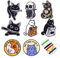 Packung Mit 8 Patches Katzen Stickerei Peace Was Never An Option AufnäHer Kinder Flicken Zum AufbüGeln FüR Kinder Diy Patch FüR Kinder, Jungen, MäDchen, FüR Jacken, Jeans, RucksäCke, Mit NäHzeug