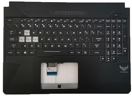 Nouveau clavier américain for AS-US T-UF Gaming FX505 FX505G FX505D FX505DT housse de repose-mains for ordinateur portable clavier rétro-éclairé 90NR02N1-R30US0 (remplacement du clavier) ( Color : Wit