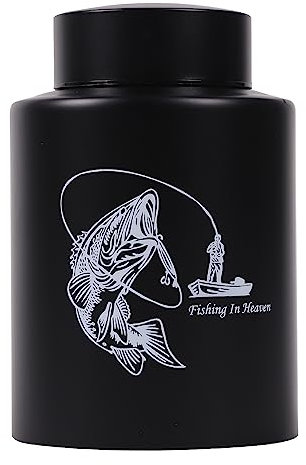 Dioeta - Mittelgroße Urne für menschliche Asche bis zu 152,4 Kubikzoll, Schwarz, Geblümt, Edelstahl